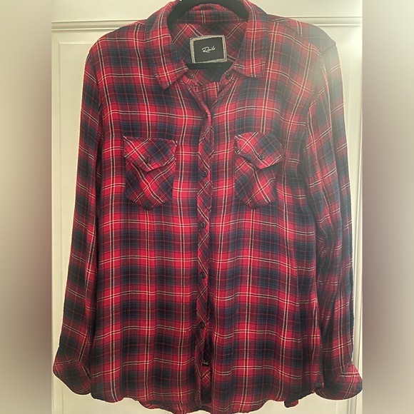 Rails red and blue plaid botton down Size M - Picture 1 of 4